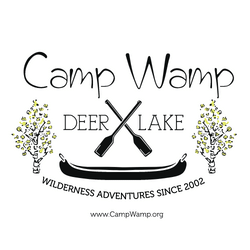 Camp Wamp logo stating Camp Wamp Deer Lake